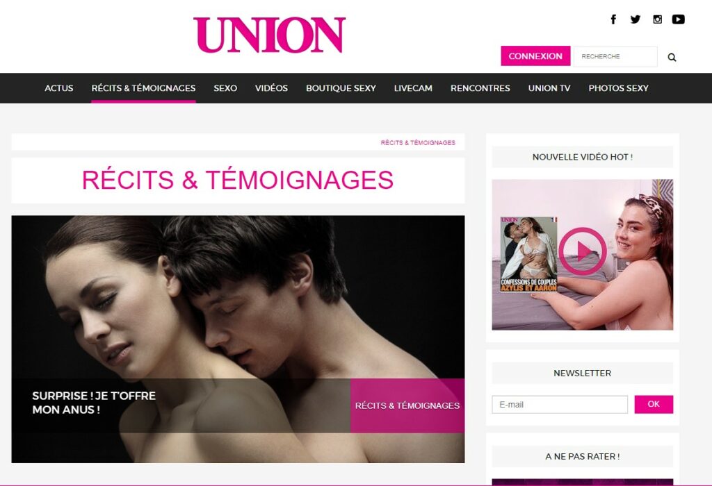 site union historie érotique